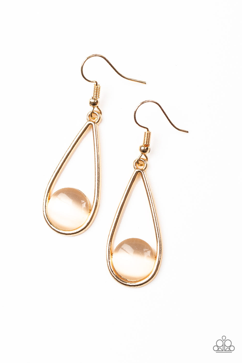 Paparazzi Earrings - Over the Moon - Gold
