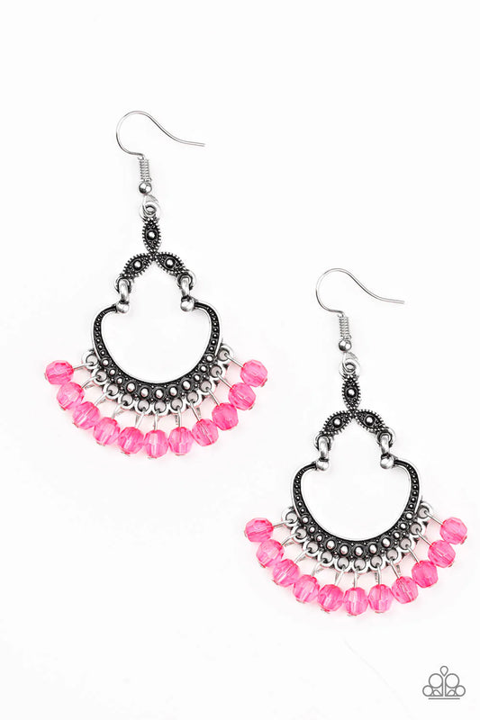 Paparazzi Earrings - Babe Alert - Pink