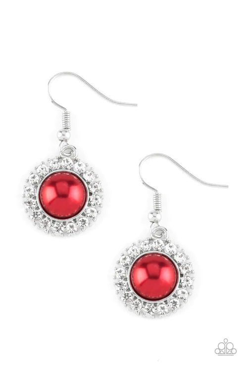 Paparazzi Earrings - Fashion Show Celebrity - Red