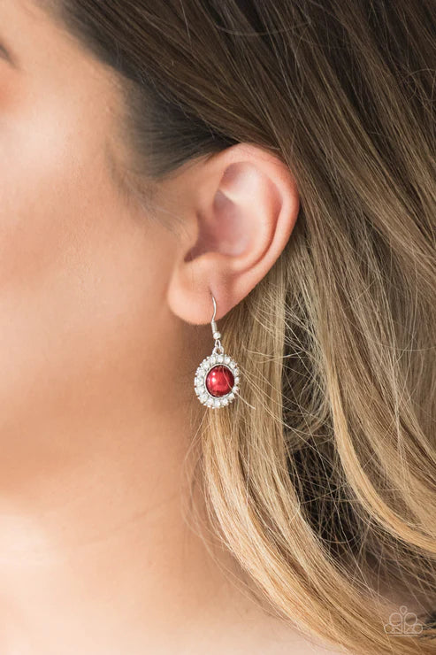 Paparazzi Earrings - Fashion Show Celebrity - Red