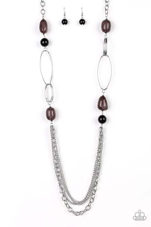 Paparazzi Necklaces - Pleasante Promenade - Black
