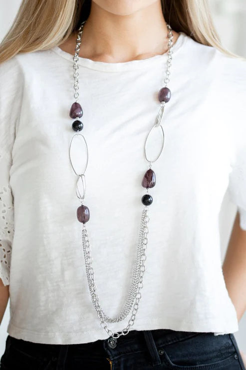Paparazzi Necklaces - Pleasante Promenade - Black
