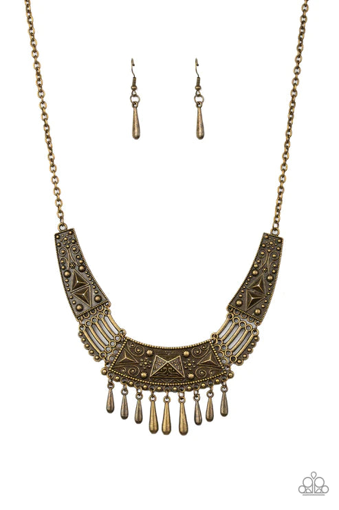 Paparazzi Necklaces - Steer it Up - Brass
