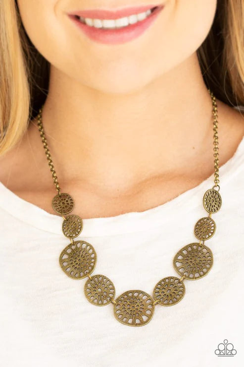 Paparazzi Necklaces - Your Own Free Wheel - Brass