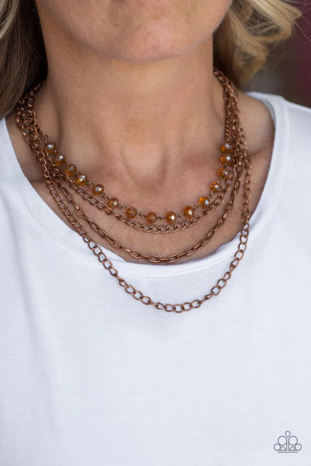 Paparazzi Necklaces - Extravagant Elegance - Copper