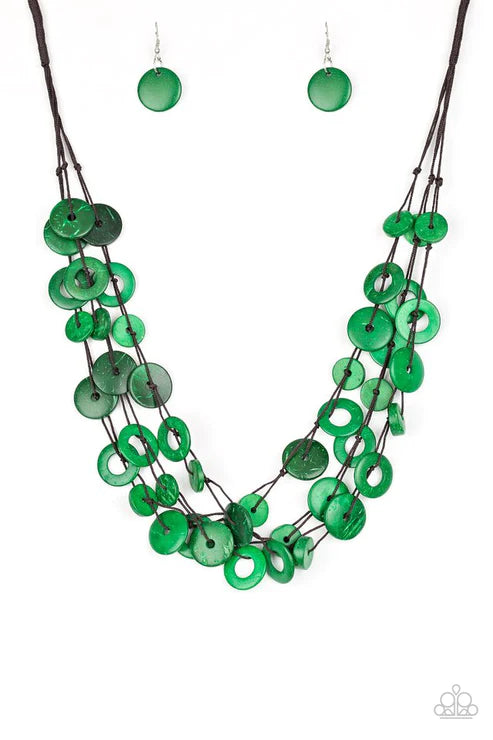 Paparazzi Necklaces - Wonderfully Walla Walla - Green