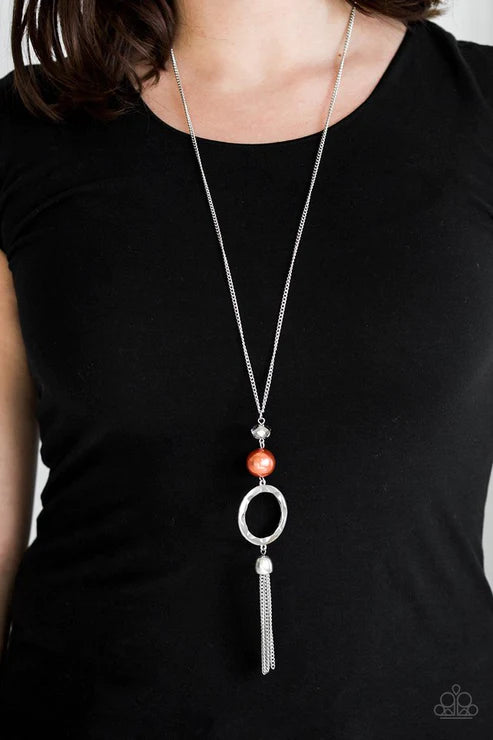 Paparazzi Necklaces - Bold Balancing Act - Orange