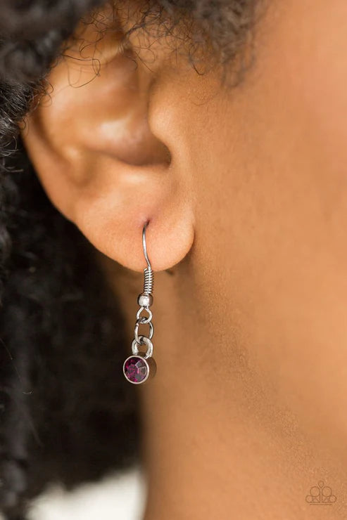 Paparazzi Necklaces - Stop, Teardrop, and Roll - Purple