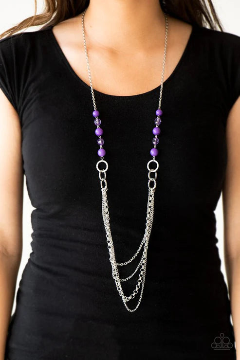 Paparazzi Necklaces - Vividly Vivid - Purple