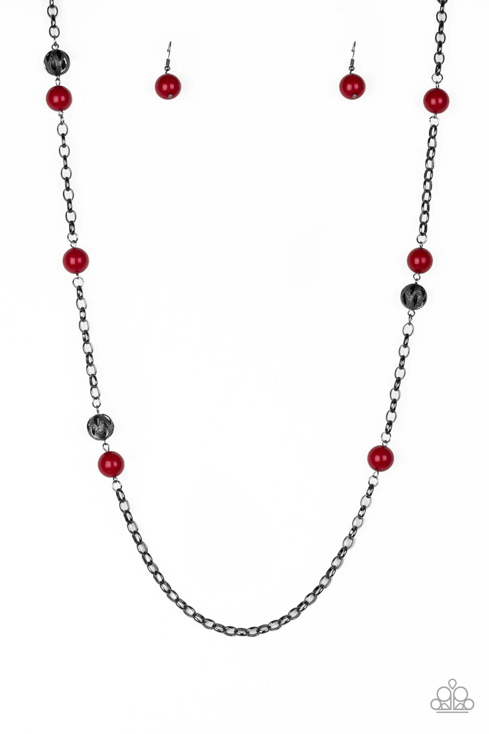 Paparazzi Necklaces - Fashion Fad - Red