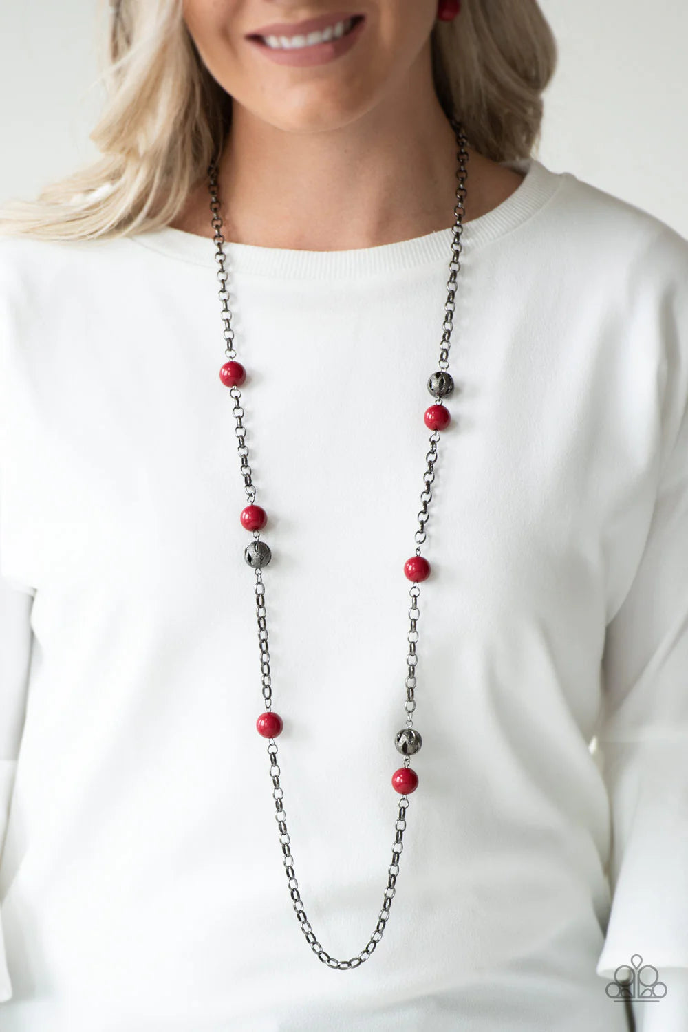 Paparazzi Necklaces - Fashion Fad - Red
