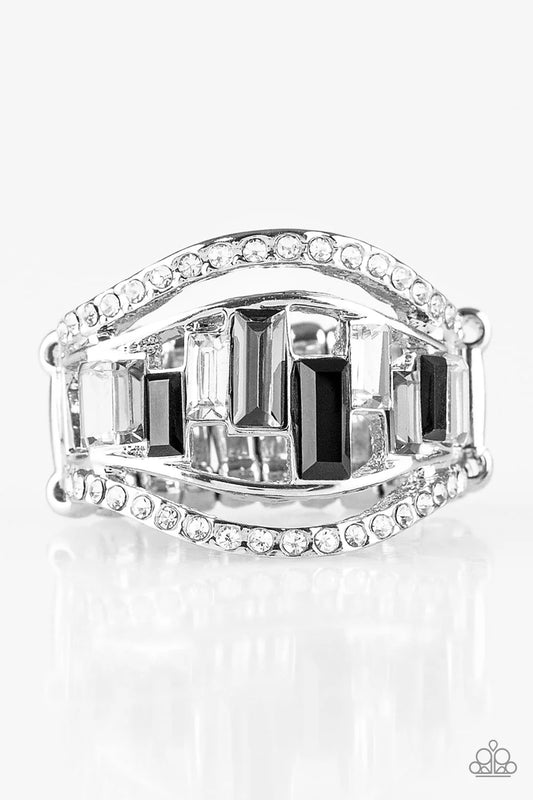 Paparazzi Rings - Treasure Chest Charm - Black