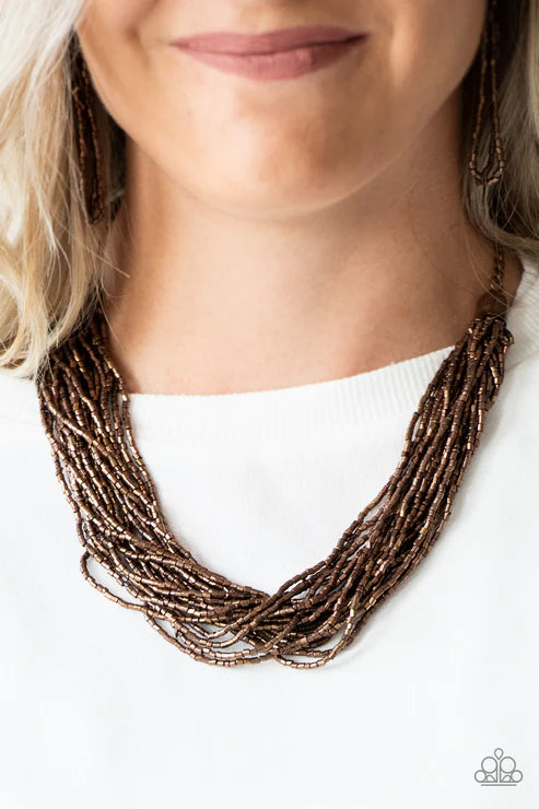 Paparazzi Necklaces - The Speed of Starlight - Copper
