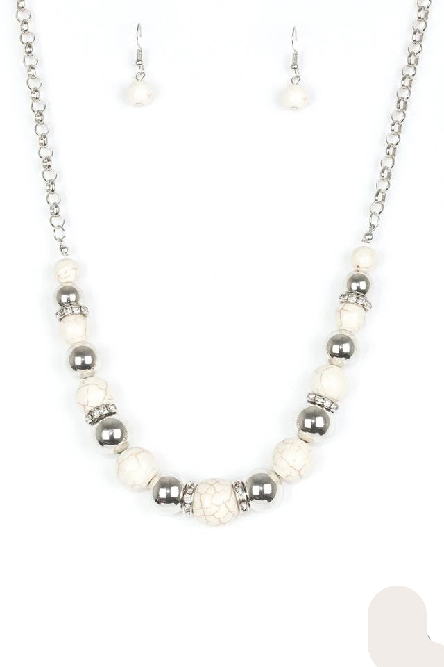 Paparazzi Necklaces - The Ruling Class - White