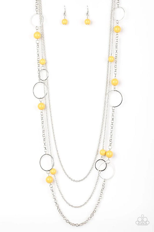 Paparazzi Necklaces - Beachside Babe - Yellow