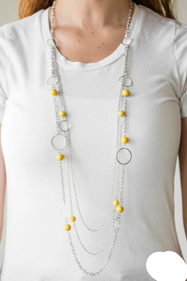 Paparazzi Necklaces - Beachside Babe - Yellow