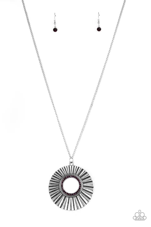 Paparazzi Necklaces - Chicly Centered - Purple
