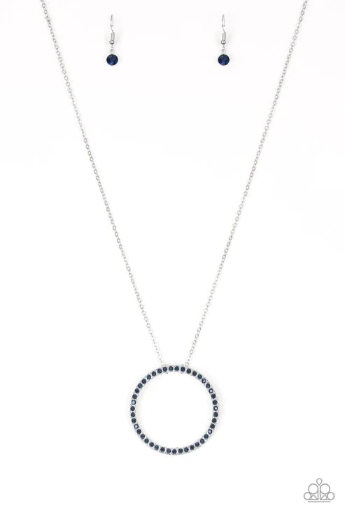 Paparazzi Necklaces - Center of Attention - Blue