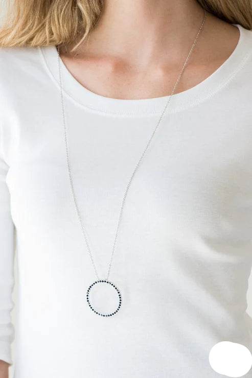 Paparazzi Necklaces - Center of Attention - Blue