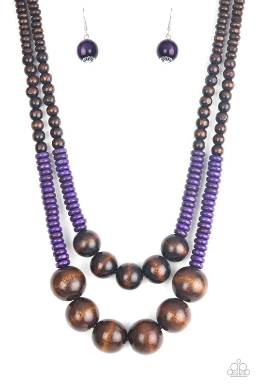 Paparazzi Necklaces - Cancun Cast Away - Purple