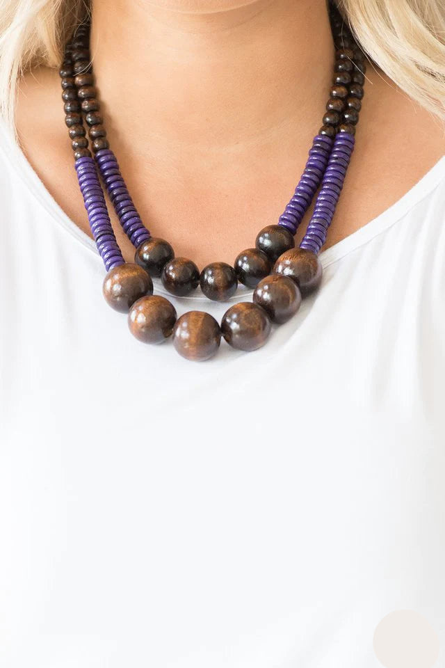 Paparazzi Necklaces - Cancun Cast Away - Purple