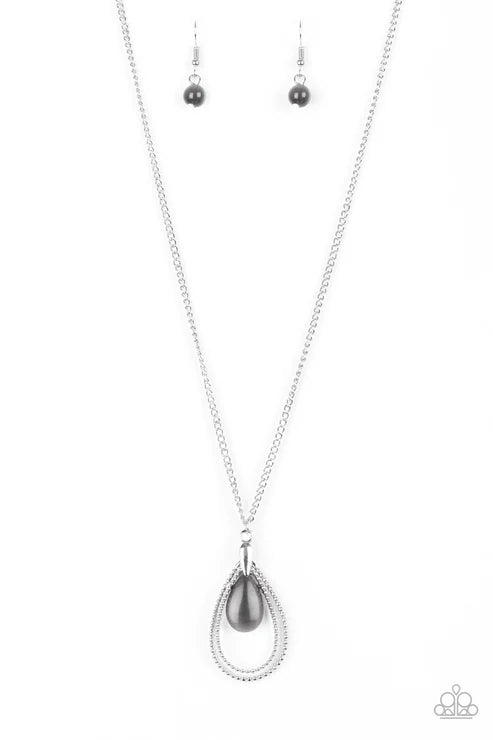 Paparazzi Necklaces - Teardrop Tranquility - Black