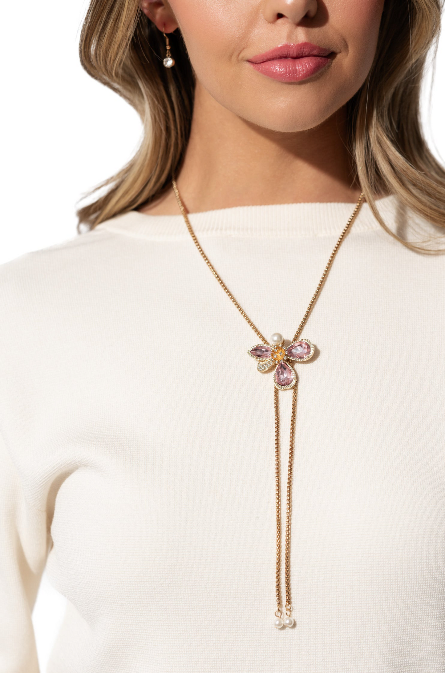 Paparazzi Necklaces - FLORAL Values - Pink