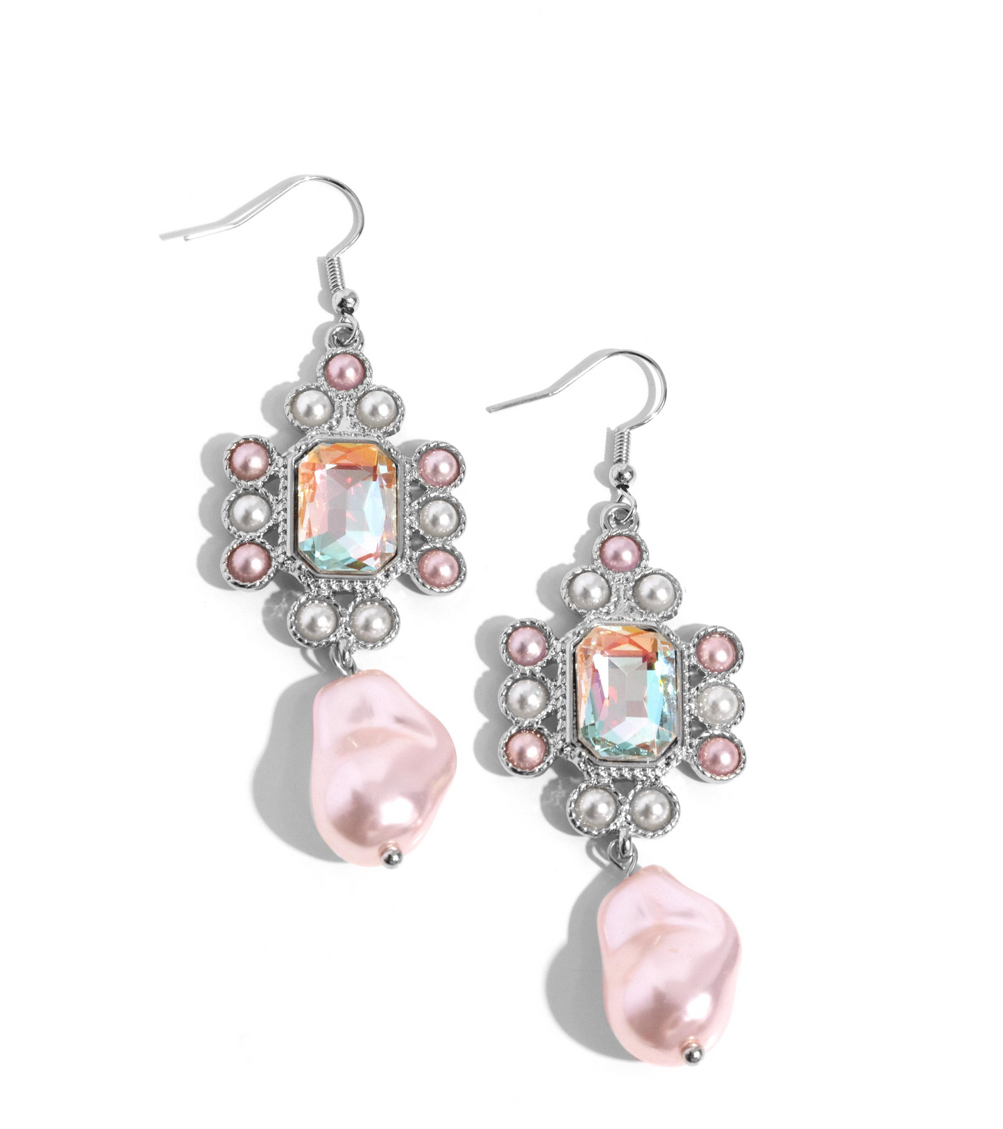 Paparazzi Earrings - Raving Review - Pink