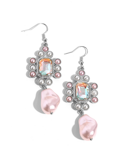 Paparazzi Earrings - Raving Review - Pink