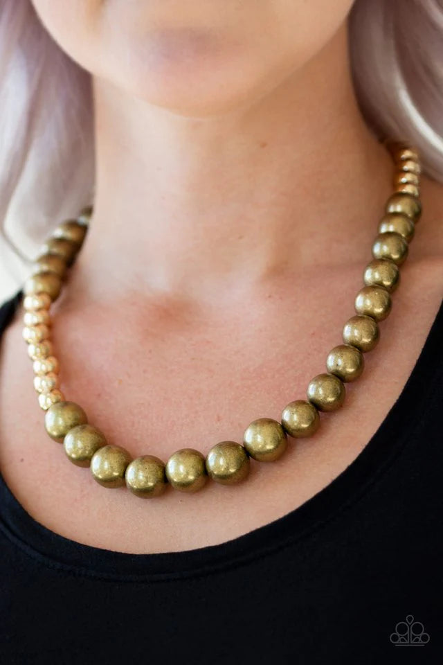 Paparazzi Necklaces - Power to the People - Brass