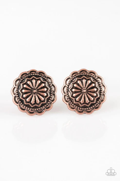 Paparazzi Earrings - Durango Desert - Copper