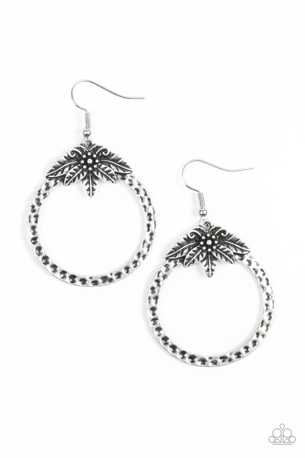 Paparazzi Earrings - Island Insider - Silver
