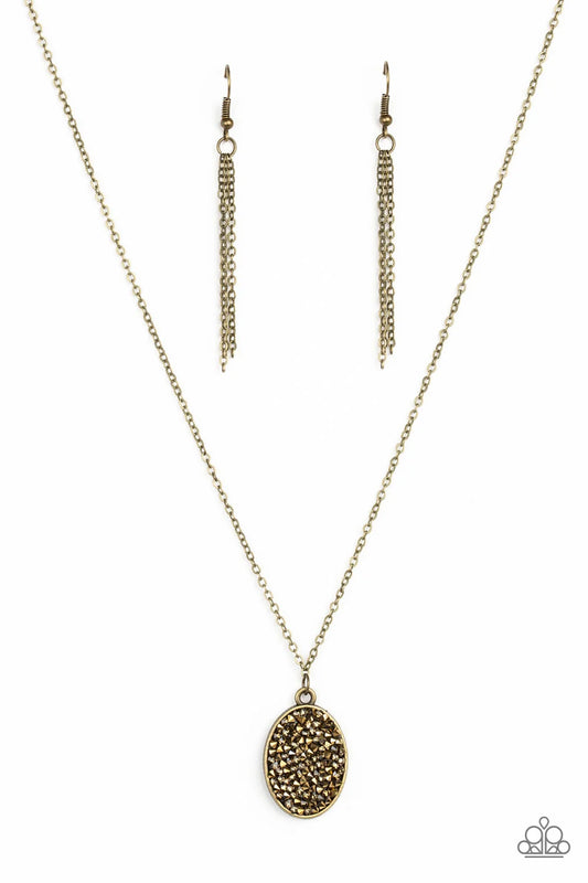 Paparazzi Necklaces - Star Crossed Gazer - Brass - N100X