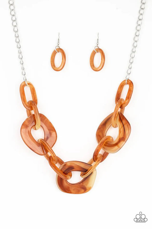 Paparazzi Necklaces - Courageously Chromatic - Brown