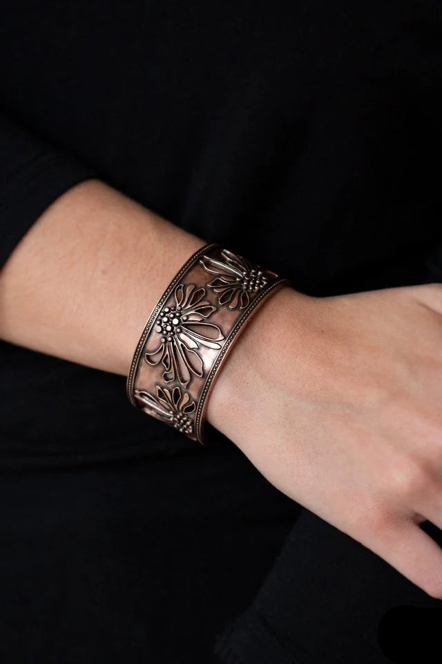 Paparazzi Bracelets - Where the Wildflowers are - Copper