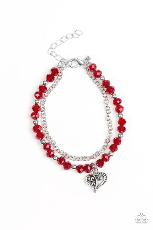 Paparazzi Bracelets - Rare Romance - Red