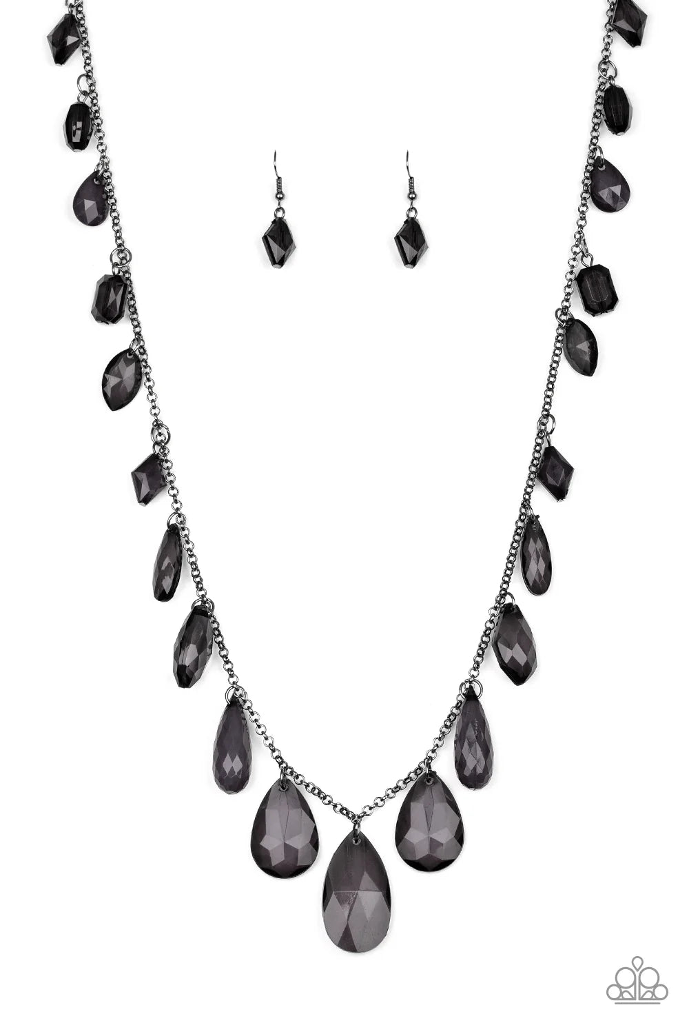 Paparazzi Necklaces - Glow and Steady Wins the Race - Black