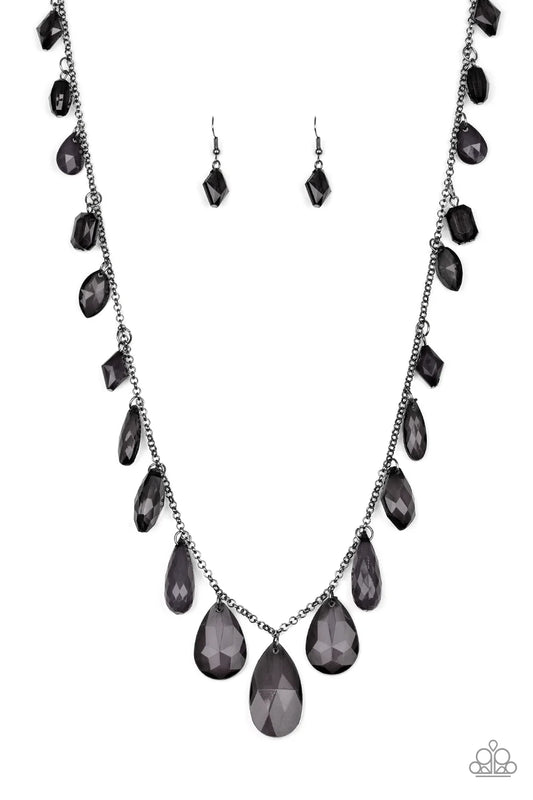 Paparazzi Necklaces - Glow and Steady Wins the Race - Black