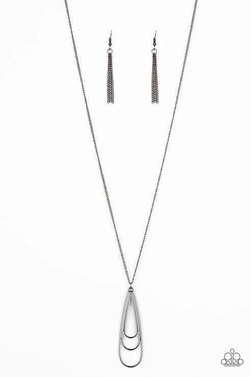 Paparazzi Necklaces - The Big Three - Black