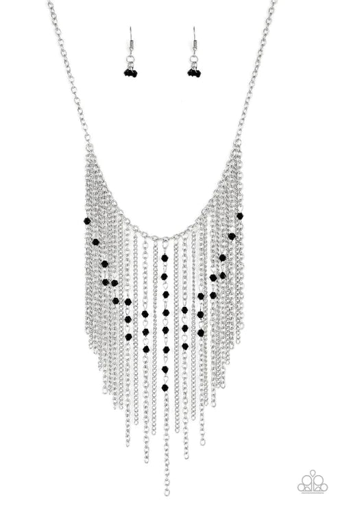 Paparazzi Necklaces - First Class Fringe - Black