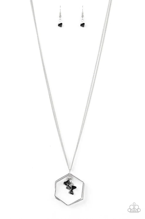 Paparazzi Necklaces - Chicly Geocentric - Black