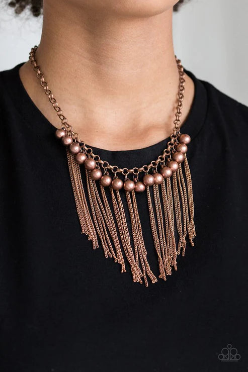 Paparazzi Necklaces - Powerhouse Prowl - Copper
