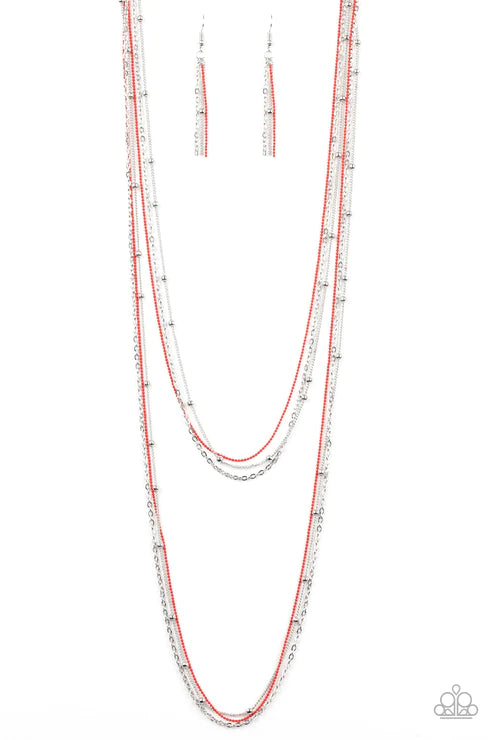 Paparazzi Necklaces - What a Colorful World - Red
