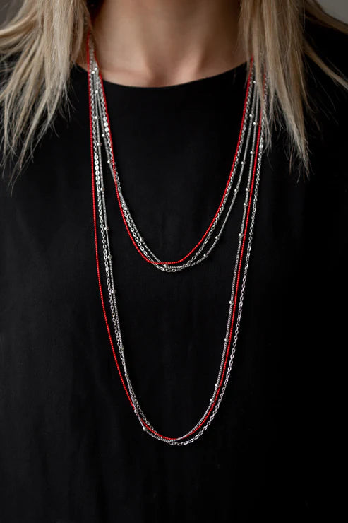 Paparazzi Necklaces - What a Colorful World - Red