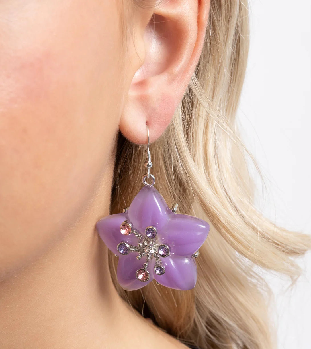 Paparazzi Earrings - Summer Sprigs - Purple