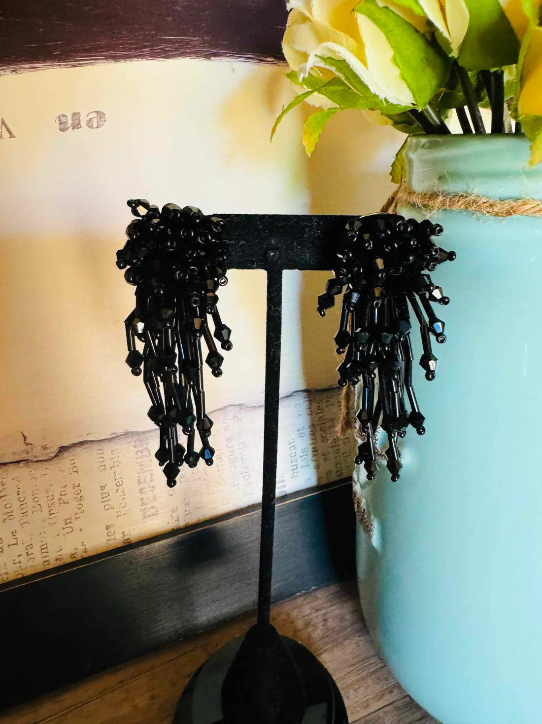 Paparazzi Earrings - Congratulatory Charm - Black