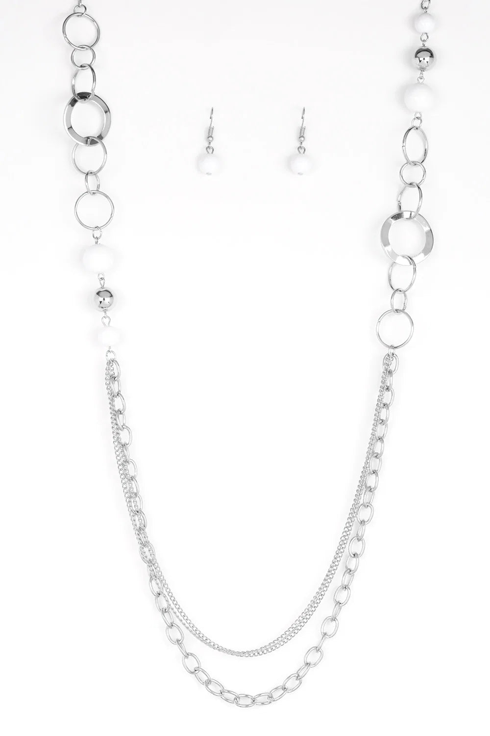 Paparazzi Necklaces - Modern Motley - White
