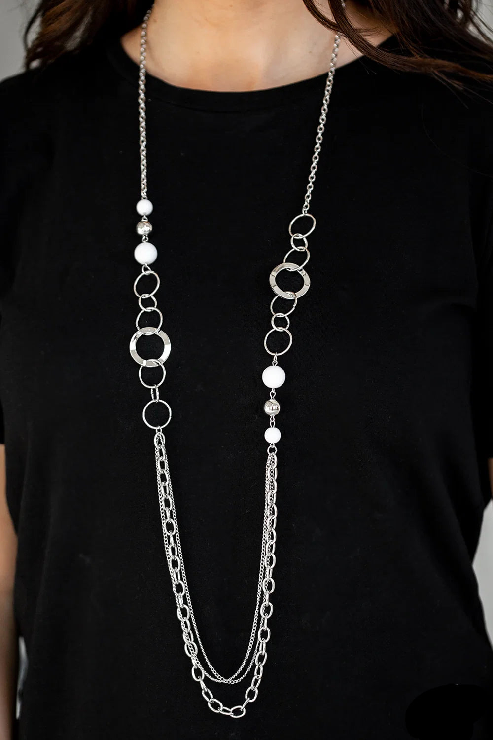 Paparazzi Necklaces - Modern Motley - White
