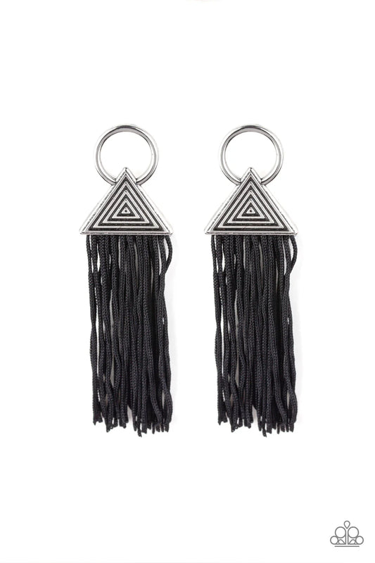 Paparazzi Earrings - Oh My Gaza - Black