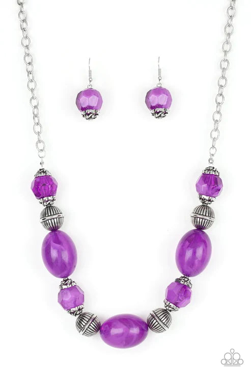 Paparazzi Necklaces - Ice Melt - Purple